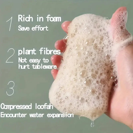 6pcs Natural Loofah Sponges & Soft Bamboo Fiber Body Scrubbers - Reusable Bath Pads for Personal Care, Daily Scrubbing & Gentle Exfoliation, Natural Fiber Bath Accessories, No,sohochic
