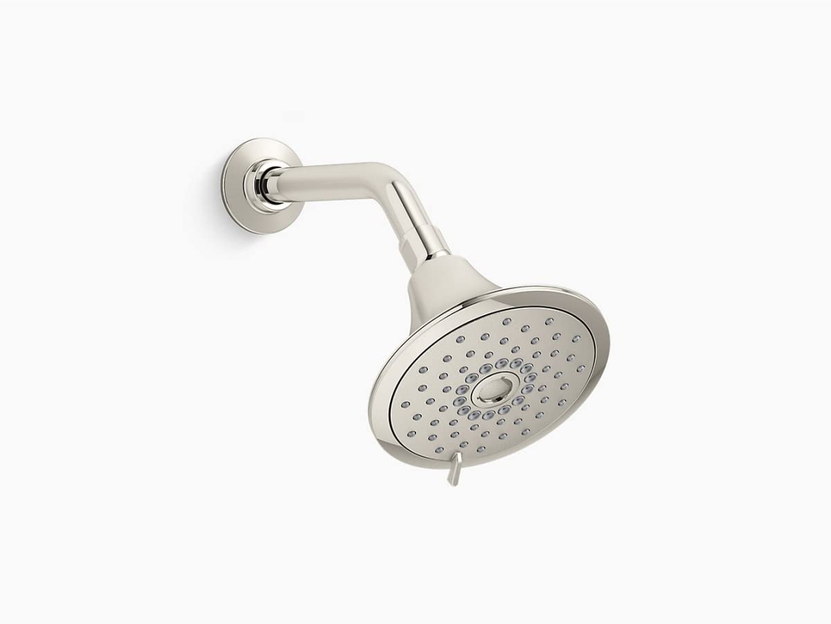 KOHLER 22169-G-CP Forté® Three-function showerhead, 1.75 GPM, Full Coverage, Pulsating Massage, Silk Spray, Corrosion Resistant, Polished Chrome