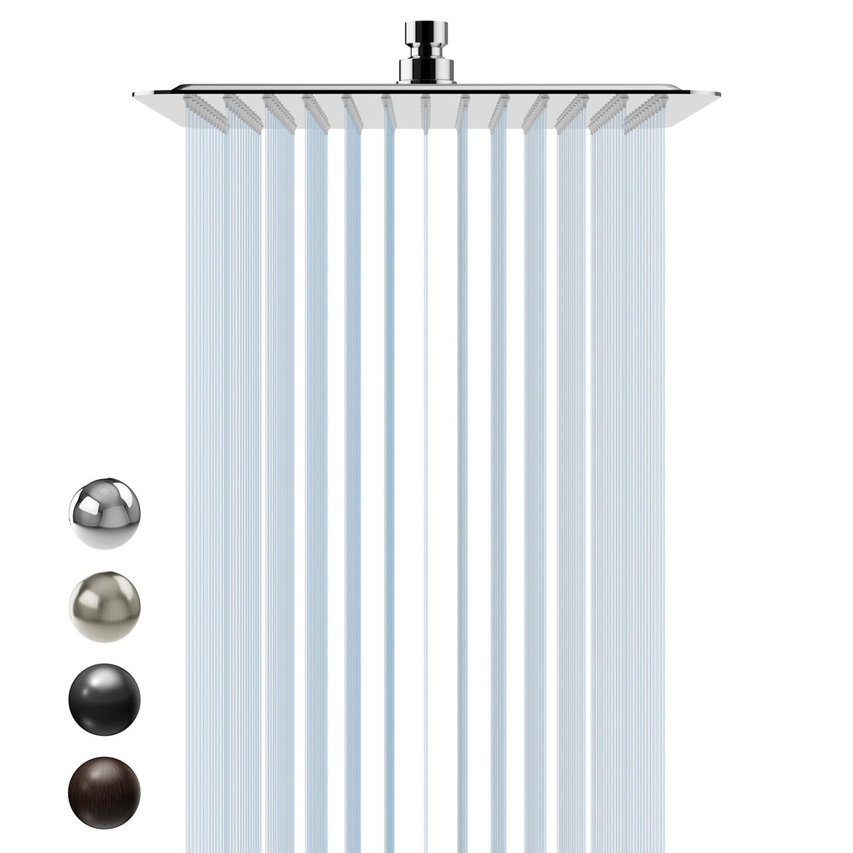 SR SUN RISE 12 Inch Brass Rain Shower Head Oil Rubbed Bronze High Pressure Rainfall Showerhead Water Saving