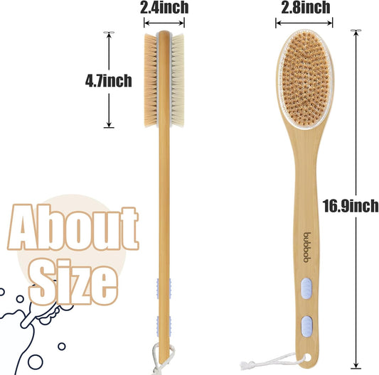 Back Scrubber for Shower,Bath Brush with Long Handle,Men and Women (Blue)