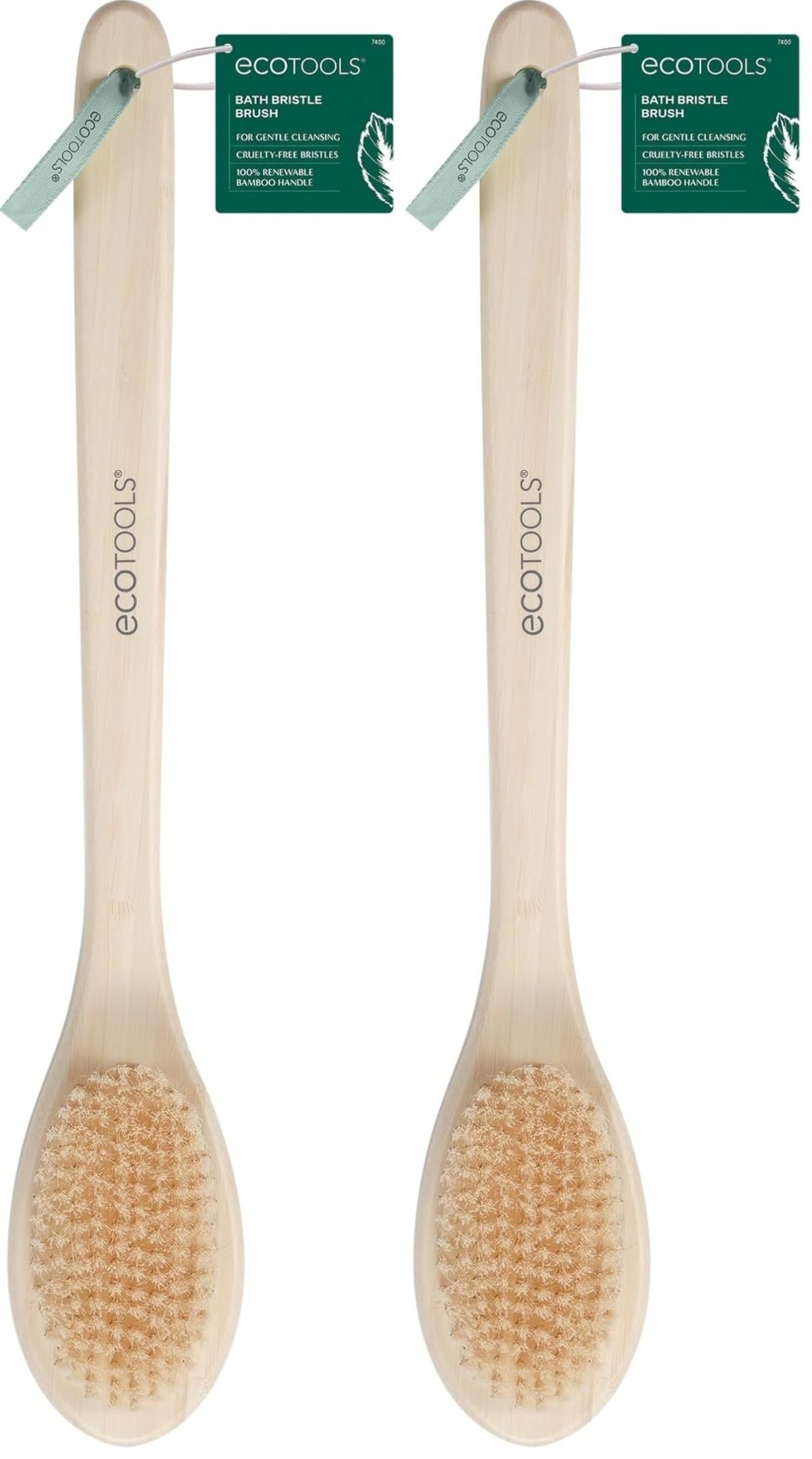 EcoTools Bath Bristle Brush, Back Scrubber for Shower with Long Handle