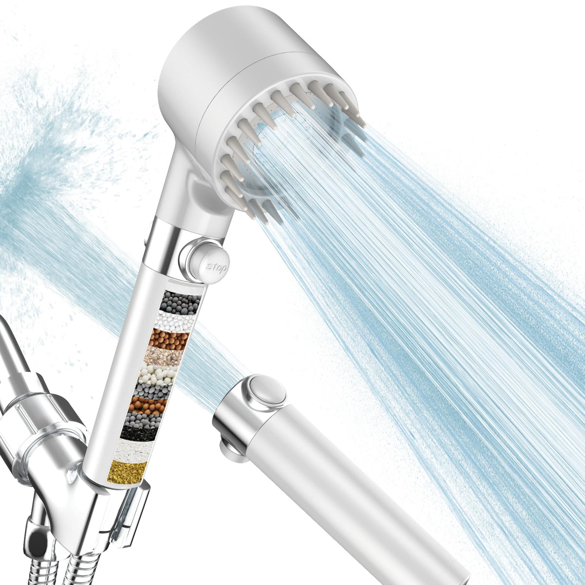 PWERAN Filtered Shower Head with Handheld,High Pressure Shower Heads Filter