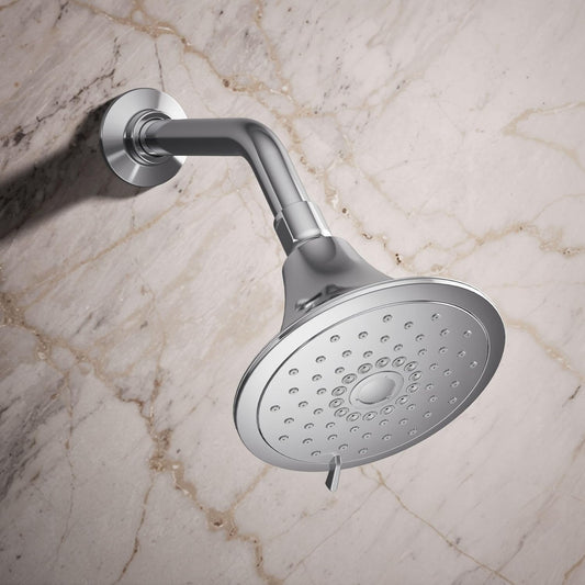KOHLER 22169-G-CP Forté® Three-function showerhead, 1.75 GPM, Full Coverage, Pulsating Massage, Silk Spray, Corrosion Resistant, Polished Chrome