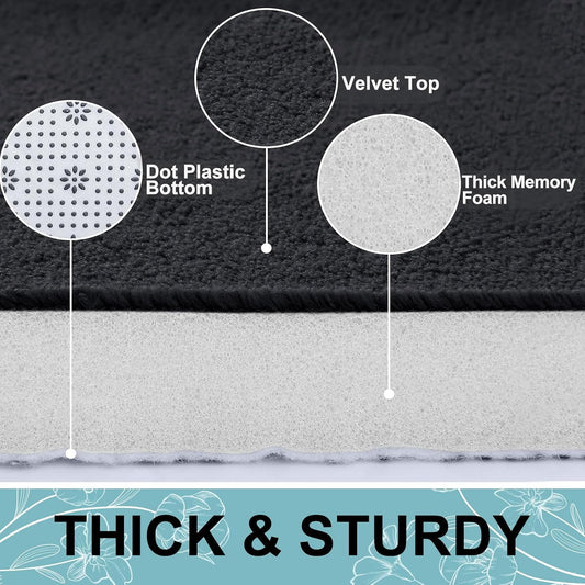 Smiry Memory Foam Bath Mat 30x20, Extra Soft and Absorbent Bathroom Rugs