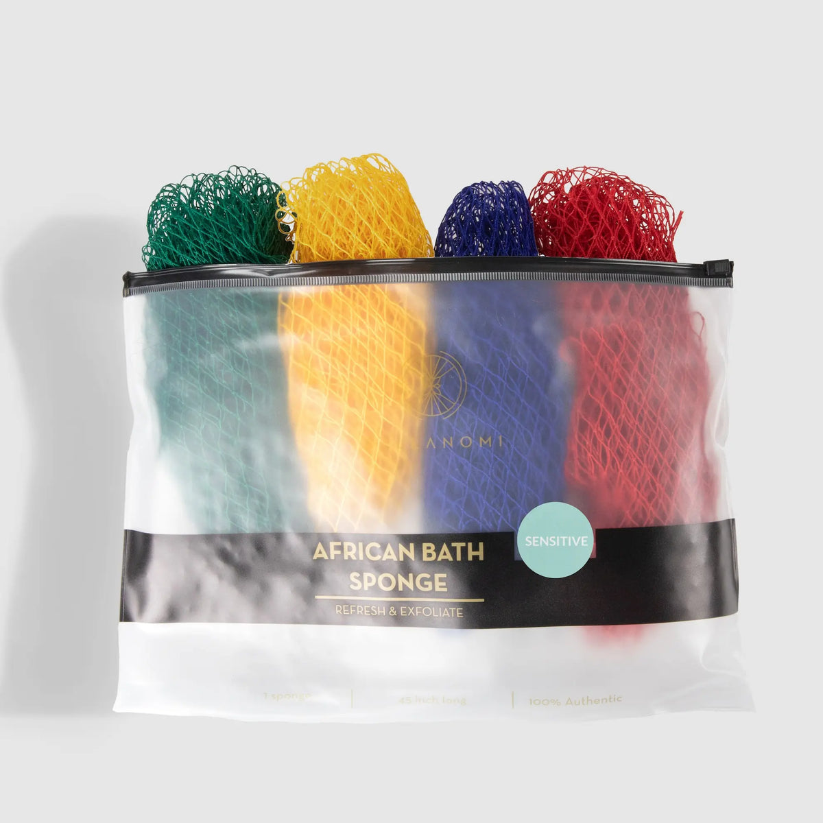 4 Pack African Exfoliating Net Sponge Bundle, Best Value Soft texture for Sensitive Skin, bath sponge