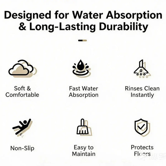 Bathroom Rug Soft Absorbent Home Bathroom Sink Anti-Slip Mat Quick-Dry Carpet, Durable Stain-Resistant Foot Pad for Kitchen & Bathrooms Water Absorbent Mat