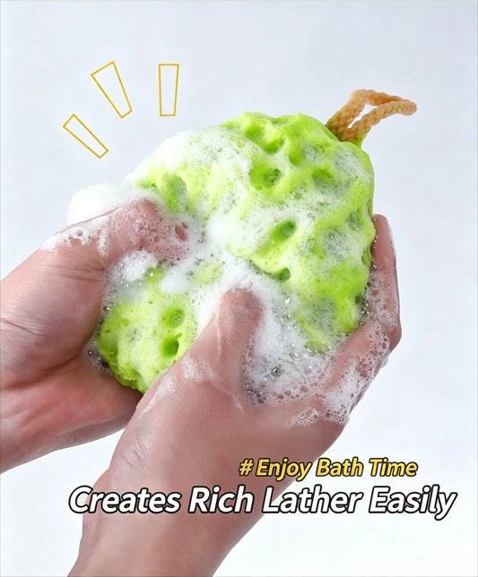Soft Honeycomb Bath Sponge With Hanging Rope, Exfoliating Synthetic Body Shower Sponge, Rich Foam Gentle Skin‑Friendly Bath Ball For Bathroom Shower Spa Daily Body Washing, Bath Use, Exfoliates