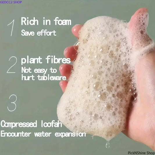 6Pcs Natural Loofah Porous Exfoliating Sponge Set Pack - Bamboo Fiber Cotton Bath Back Scrubber, Reusable Soft Texture Cleansing Personal Body Care Tool for Daily Shower, Unisex Sports & Outdoor Camping & Hiking Hammocks Accessory