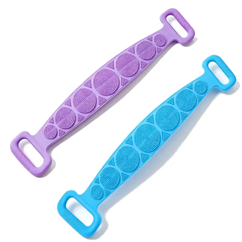 2pcs Silicone Back Scrubber for Shower, Extra Long Double Sided Body Scrubber Brush, Exfoliating Bath Sponge for Men & Women, Flexible Silicone Body Wash Brush for Deep Cleaning, Shower Massage & Daily Bath Accessories