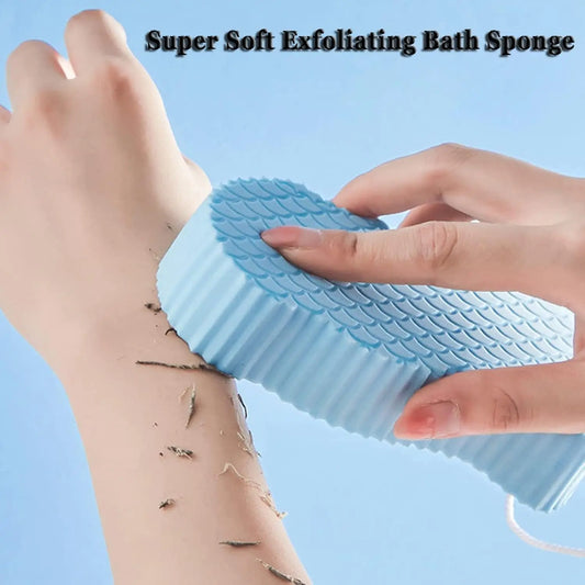 1PCS Super Soft Exfoliating Bath Sponge – 3D Shower Scrubber for Body & Back, Gentle Cleansing Tool for Adults, Ideal for Daily Personal Body Care, Rich Foaming, Quick-Drying, Soft Texture, Perfect Bath Accessory for Smooth & Healthy Skin