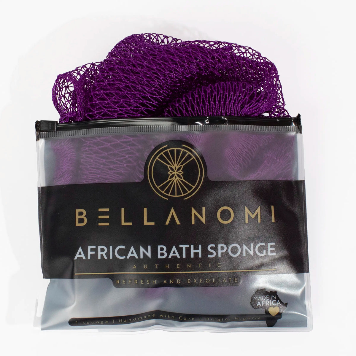 African Exfoliating Net Sponge, Authentic Ethically Sourced from Nigeria Body Scrubber