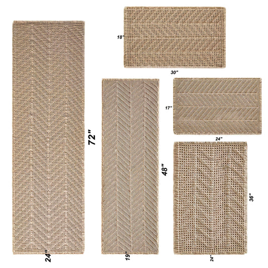 Upgraded Waffle Bath Mat - Super Absorbent, Non-Slip, Machine Washable Bathroom Rugs with Quick Dry & Ultra Soft Design, Boho Farmhouse Decor, Rubber Backed for Safety, Bath Rug for Bathroom Rug, Kitchen Room, Bedroom, Laundryroom