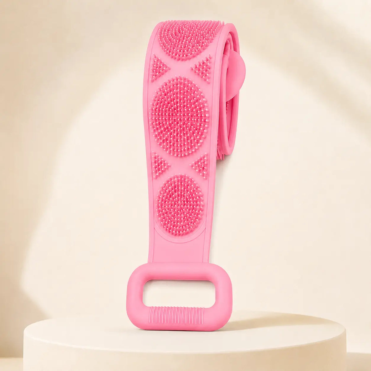 1-Piece Lightweight Silicone Bath Brush - Double-Sided Back Scrubbing Tool with Mesh Sponge, Long Body Cleaning Brush Strap, Soft Bristles & Handles for Gentle Exfoliation (Indoor Recreation Self-Care Accessory),back to school,back to school haul,sohochic
