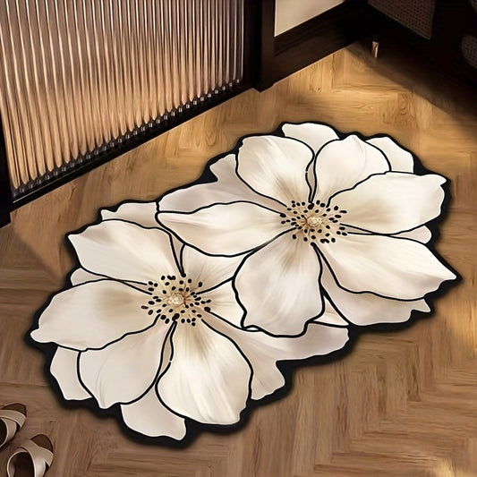 Diatom Mud Mat, Absorbent And Quick Drying, Safe And Non Slip, Home Mat, Mat For Bathrooms, Kitchens, Living Rooms, And The Whole House, Floor Mat, Table Mat, Mouse Pads, Draining Mat, Stylish Design, Gift, Home Decor, Protect Floor, Flowe Shaped