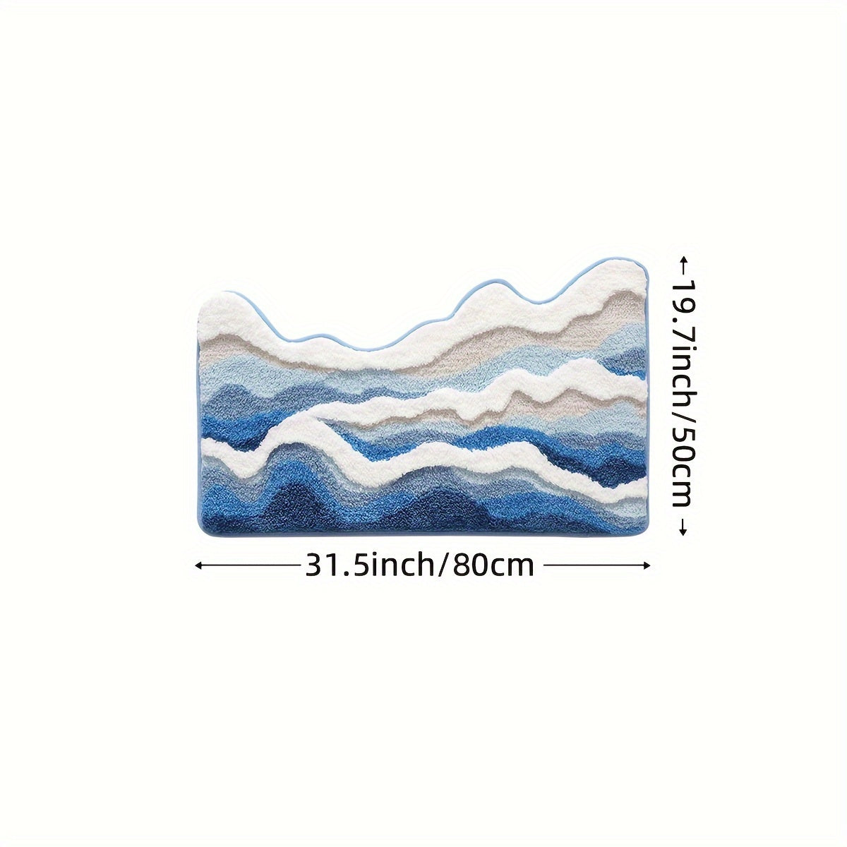 1pc Bathroom Rug Mat, Extra Soft Absorbent Premium Bath Rug, 19.7×31.5In, 19.7×47.2In, 27.6×63In, Non-Slip Comfortable Bath Mat for Bathroom Floor, Sink, Bathtub, Shower Room, Christmas Decoration And Christmas Gift