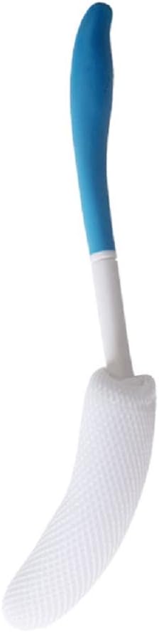 Body Back Bath Brush, Curve Long Handle Mesh Bag Sponge, Replaceable Scrubbing Brush, Exfoliating Skin Shower Brush, Length 15.35 Inch/39cm
