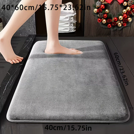1pc Ultra-Soft Absorbent Mat 25D Thickened Non-Slip Machine Washable Luxury Memory Foam Bath Mat Quick-Dry Thickened Toilet Rug Soft Comfortable Home Decor Living Room Kitchen Laundry Room Bedroom Indoor Use
