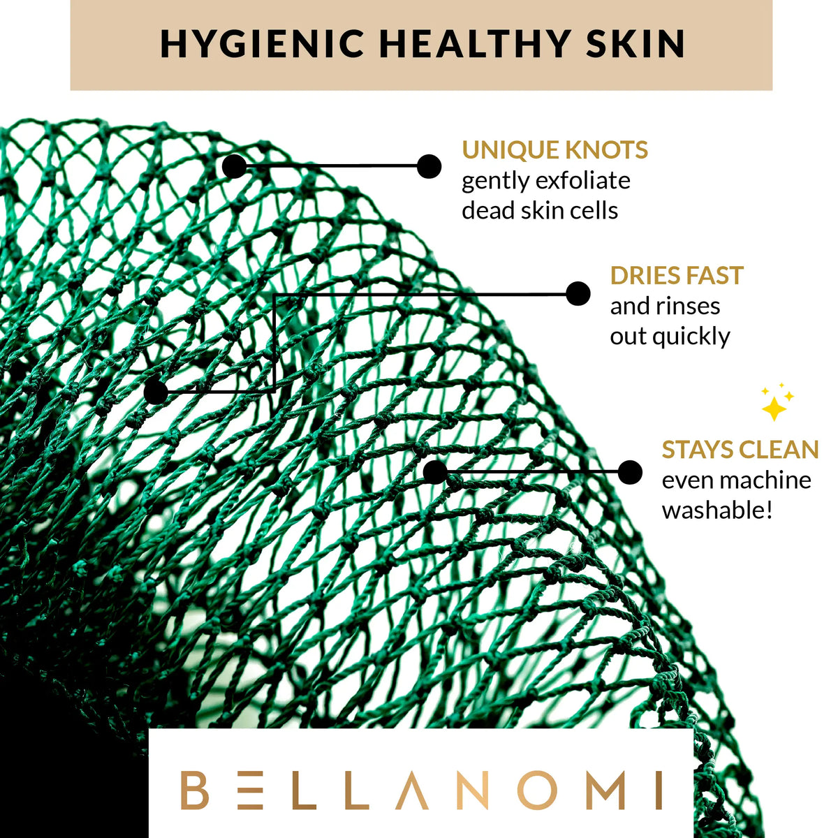African Exfoliating Net Sponge, Authentic Ethically Sourced from Nigeria Body Scrubber