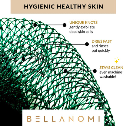 African Exfoliating Net Sponge, Authentic Ethically Sourced from Nigeria Body Scrubber