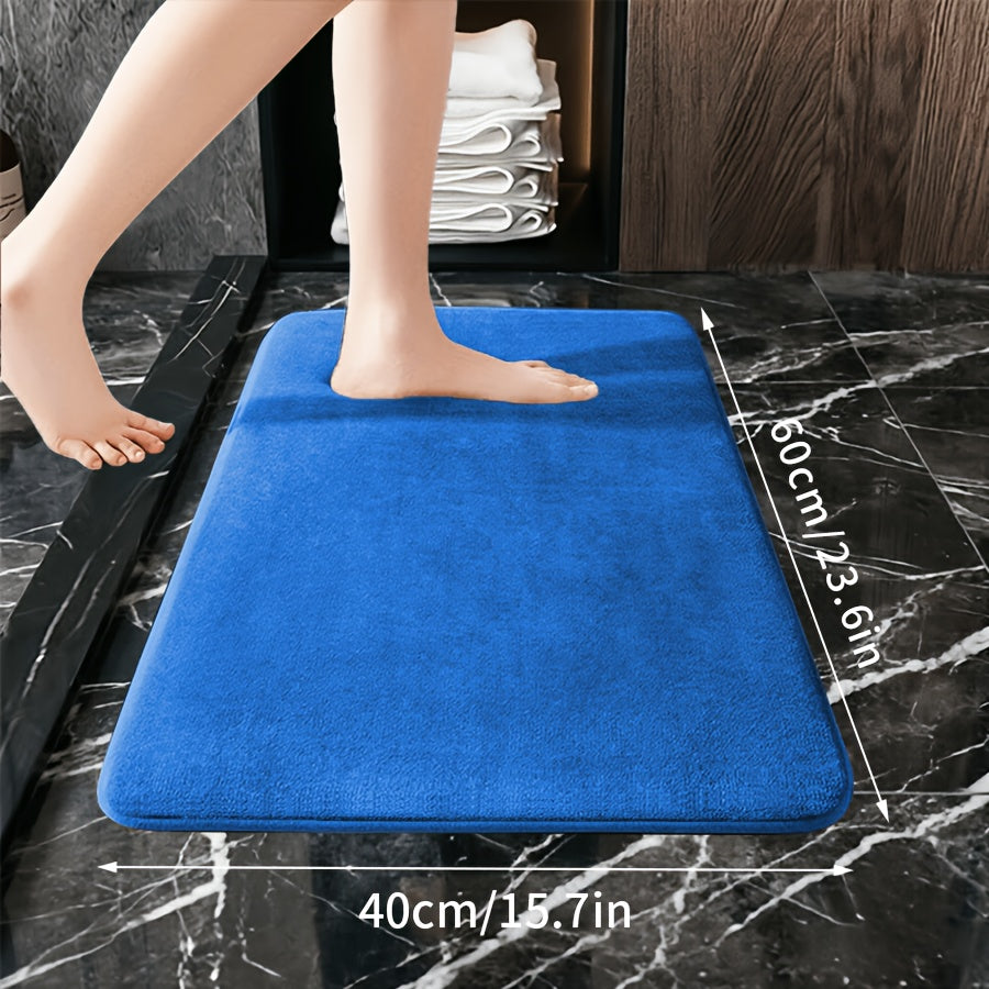 1pc Ultra-Soft Absorbent Mat 25D Thickened Non-Slip Machine Washable Luxury Memory Foam Bath Mat Quick-Dry Thickened Toilet Rug Soft Comfortable Home Decor Living Room Kitchen Laundry Room Bedroom Indoor Use
