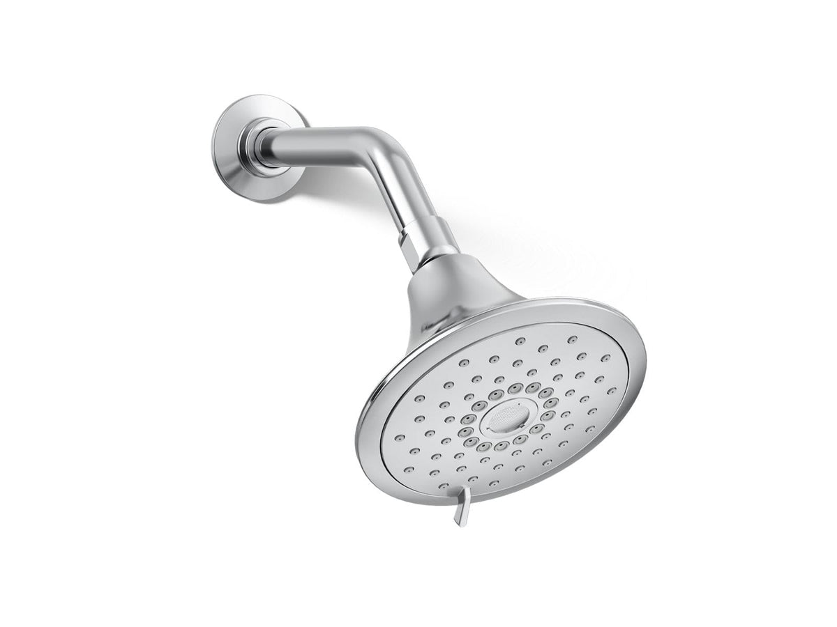 KOHLER 22169-G-CP Forté® Three-function showerhead, 1.75 GPM, Full Coverage, Pulsating Massage, Silk Spray, Corrosion Resistant, Polished Chrome
