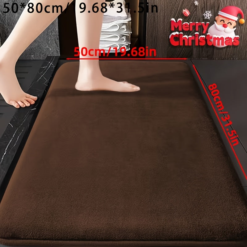 1pc Ultra-Soft Absorbent Mat 25D Thickened Non-Slip Machine Washable Luxury Memory Foam Bath Mat Quick-Dry Thickened Toilet Rug Soft Comfortable Home Decor Living Room Kitchen Laundry Room Bedroom Indoor Use