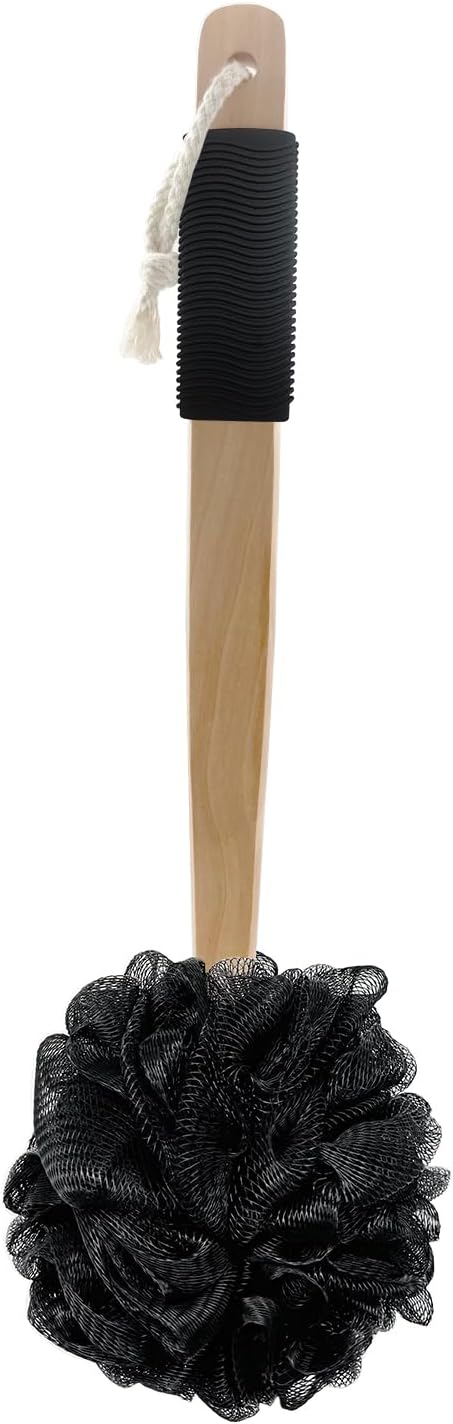 Amazon Basics Exfoliating Loofah Brush, Body Scrubber for Shower, Bath Sponge