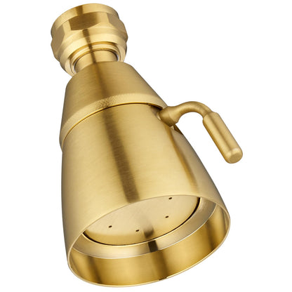 Angle Simple Shower Head High Pressure, Brass Shower Sprayer G 1/2, Chrome
