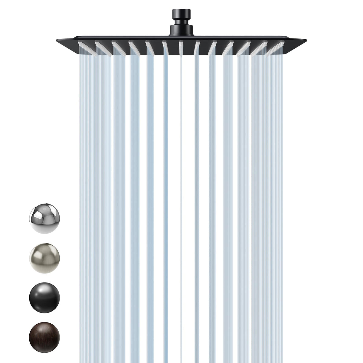 SR SUN RISE 12 Inch Brass Rain Shower Head Oil Rubbed Bronze High Pressure Rainfall Showerhead Water Saving