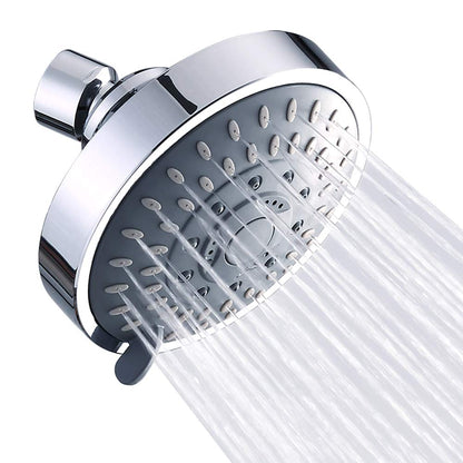 AISOSO High Pressure Rain Shower Head 5 Modes Showerhead 4.1 Inch Chrome