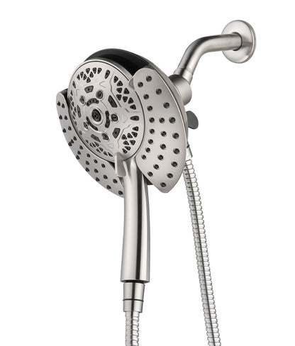 INAVAMZ 2 in 1 Shower Head with Handheld Combo High Pressure Silver 1.8 GPM