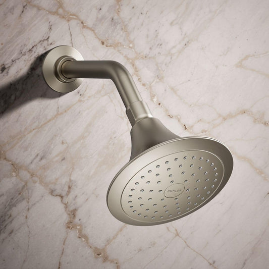 KOHLER 10282-AK-BN Forté® Single-function showerhead, 2.5 GPM, Corrosion Resistant Finish, Vibrant Brushed Nickel