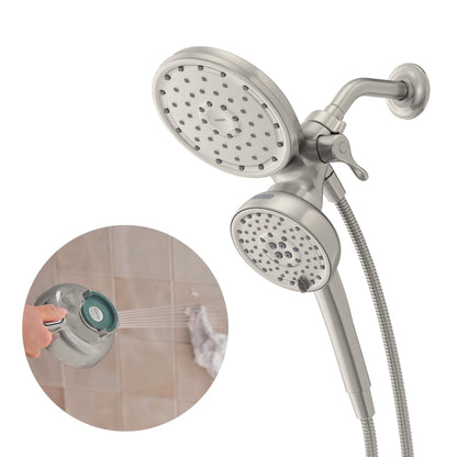 Moen 26009SRN Engage Magnetix 2-in-1 Combo Rain Showerhead with Handheld Spray, Magnetic Docking System, Spot Resist Brushed Nickel, 6-Spray Settings, 2.5 GPM