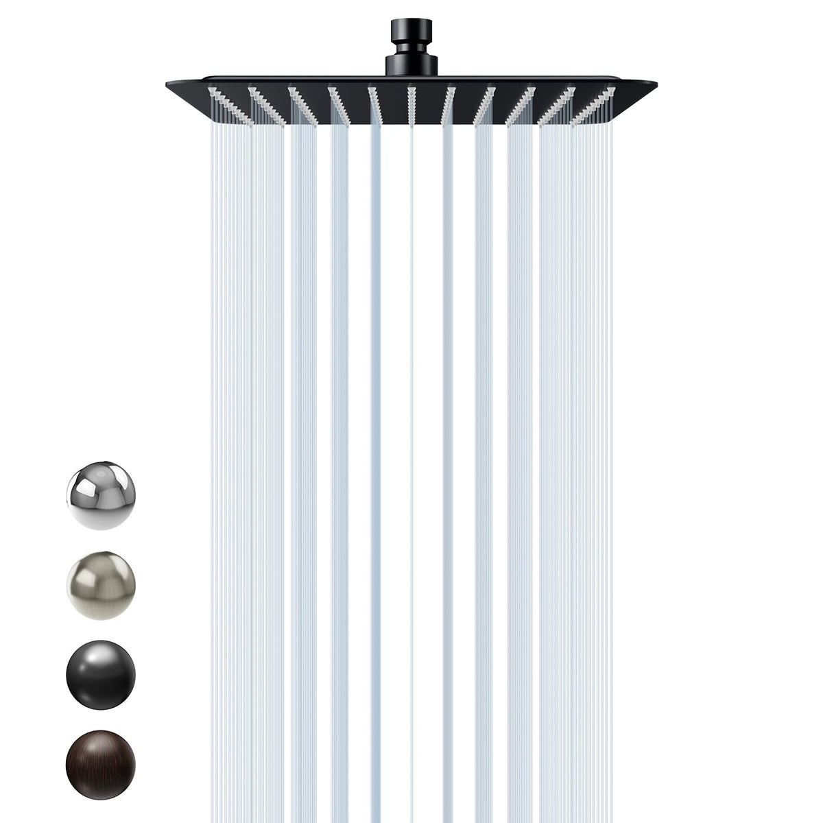 SR SUN RISE 12 Inch Brass Rain Shower Head Oil Rubbed Bronze High Pressure Rainfall Showerhead Water Saving