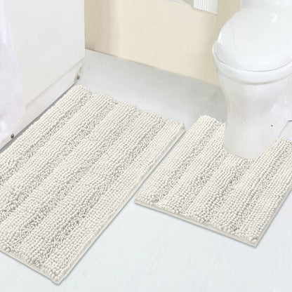 Turquoize Bathroom Runner Rug 17"x47", Soft Absorbent Chenille Bath Rug