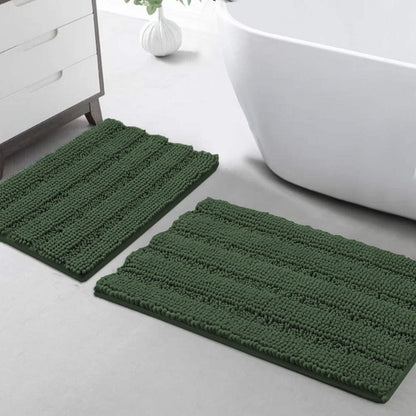 Turquoize Bathroom Runner Rug 17"x47", Soft Absorbent Chenille Bath Rug