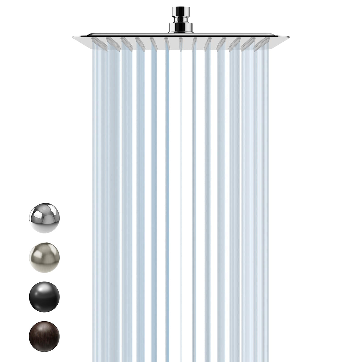 SR SUN RISE 12 Inch Brass Rain Shower Head Oil Rubbed Bronze High Pressure Rainfall Showerhead Water Saving