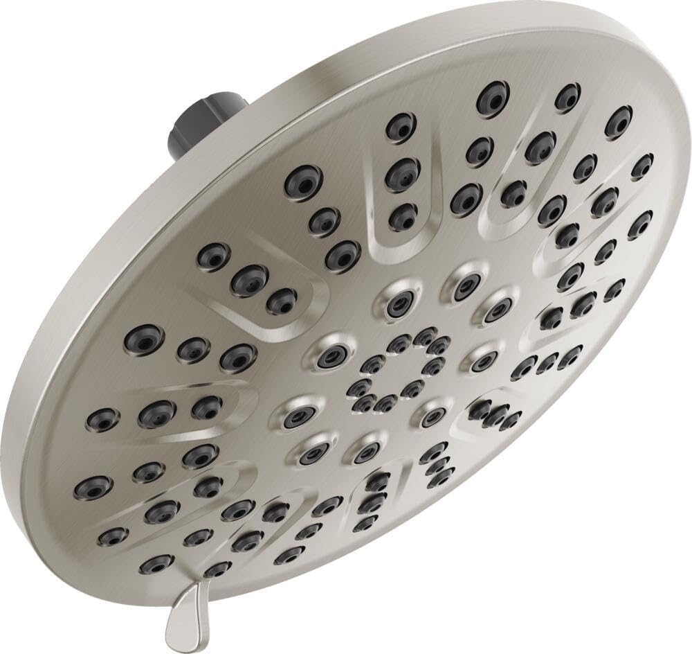 Delta Faucet 4-Setting Shower Head, Brushed Nickel, Round, High Pressure, Metal, 1.75 GPM Flow Rate Shower Head, Brushed Nickel 75617SN