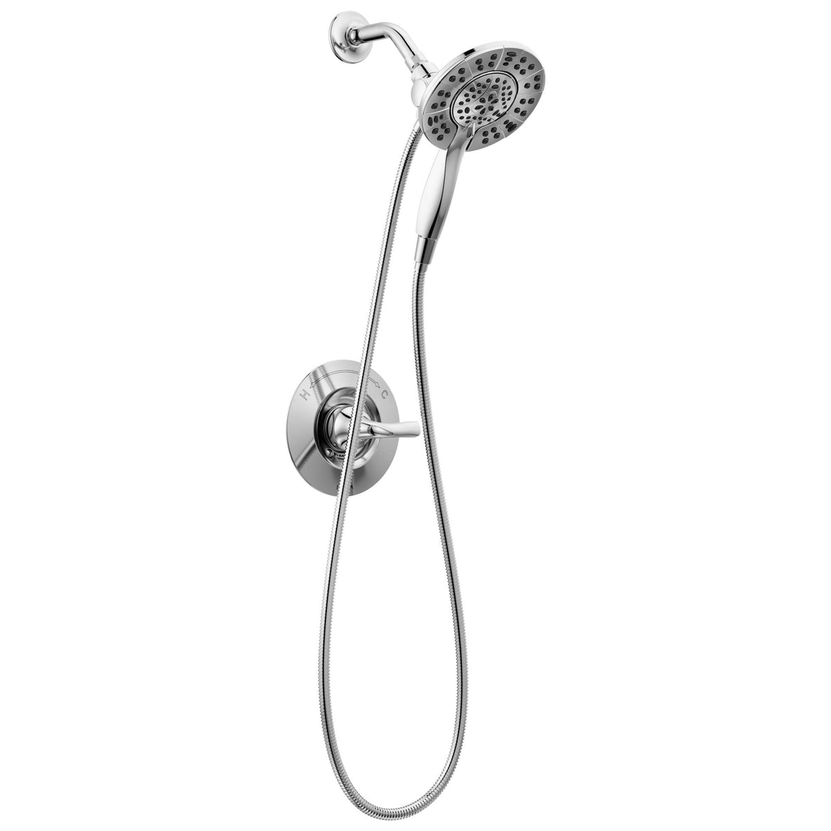 Delta Arvo 14 Series Brushed Nickel Shower Faucet Set with In2ition 2-in-1 Dual Shower Head with HandHeld Spray Combo, Valve Trim Kit, SpotShield Stainless 142840-SP-I (Valve Included)