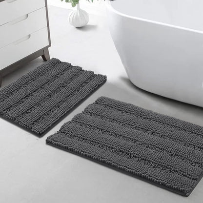 Turquoize Bathroom Runner Rug 17"x47", Soft Absorbent Chenille Bath Rug