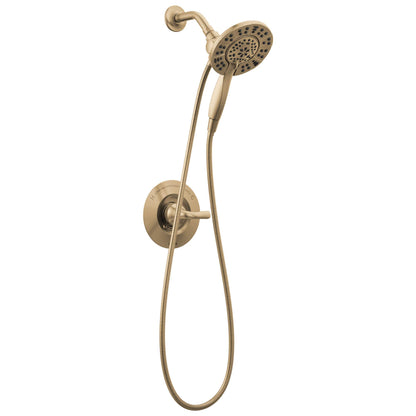 Delta Arvo 14 Series Brushed Nickel Shower Faucet Set with In2ition 2-in-1 Dual Shower Head with HandHeld Spray Combo, Valve Trim Kit, SpotShield Stainless 142840-SP-I (Valve Included)