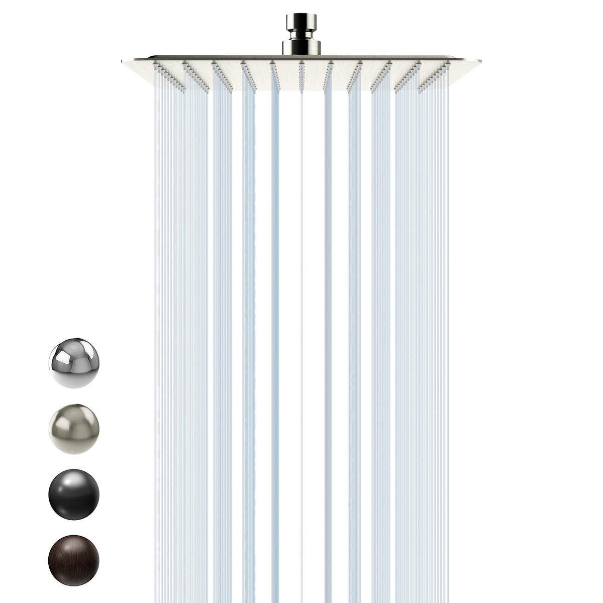 SR SUN RISE 12 Inch Brass Rain Shower Head Oil Rubbed Bronze High Pressure Rainfall Showerhead Water Saving