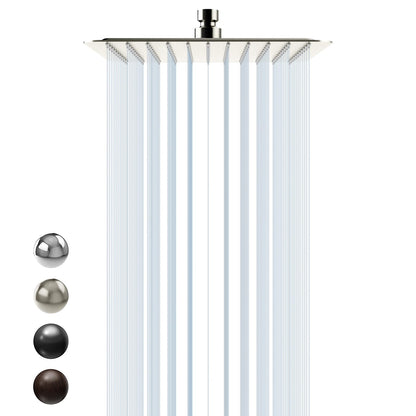 SR SUN RISE 12 Inch Brass Rain Shower Head Oil Rubbed Bronze High Pressure Rainfall Showerhead Water Saving