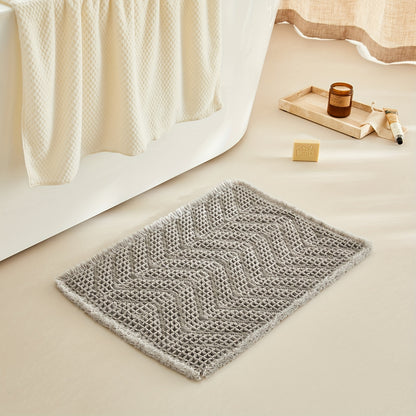 Upgraded Waffle Bath Mat - Super Absorbent, Non-Slip, Machine Washable Bathroom Rugs with Quick Dry & Ultra Soft Design, Boho Farmhouse Decor, Rubber Backed for Safety, Bath Rug for Bathroom Rug, Kitchen Room, Bedroom, Laundryroom