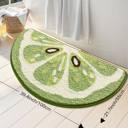 1pc Bathroom Rug Mat, Extra Soft Absorbent Premium Bath Rug Fruit Series, Non-Slip Comfortable Bath Mat for Bathroom Floor, Sink, Bathtub, Shower Room, Christmas Decoration Christmas Gift