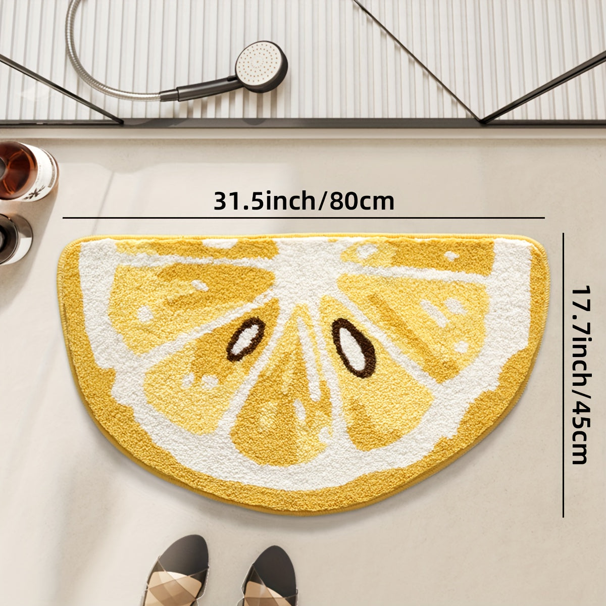 1pc Bathroom Rug Mat, Extra Soft Absorbent Premium Bath Rug Fruit Series, Non-Slip Comfortable Bath Mat for Bathroom Floor, Sink, Bathtub, Shower Room, Christmas Decoration Christmas Gift