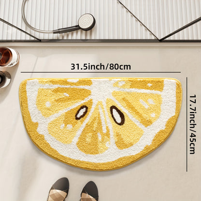 1pc Bathroom Rug Mat, Extra Soft Absorbent Premium Bath Rug Fruit Series, Non-Slip Comfortable Bath Mat for Bathroom Floor, Sink, Bathtub, Shower Room, Christmas Decoration Christmas Gift