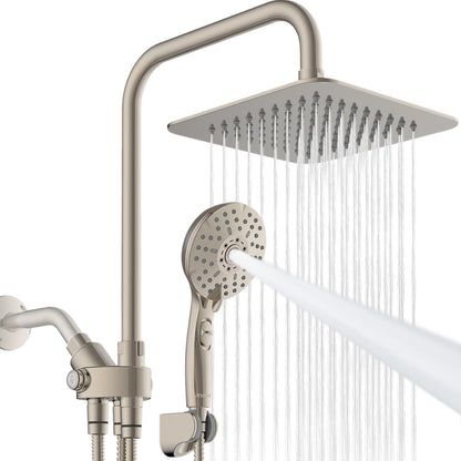 Ryamen Dual Shower Head Combo, 8'' Rain Shower Head with Handheld Spray
