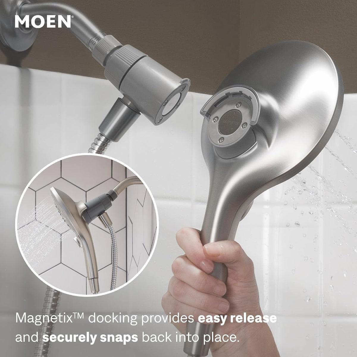 Moen Engage Spot Resist Brushed Nickel Handheld Showerhead