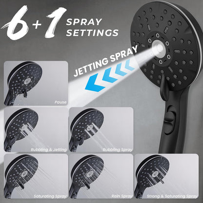 Ryamen Dual Shower Head Combo, 8'' Rain Shower Head with Handheld Spray